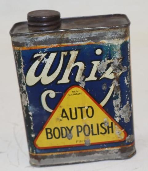 Whiz Auto Body Polish Pint Can w/  Car Graphics (1 of 2)