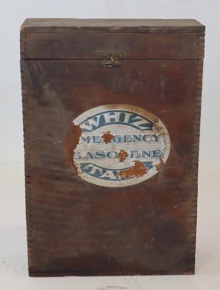 Whiz Emergency Gasoline Under The Seat Tank In Wooden Box (1 of 3)