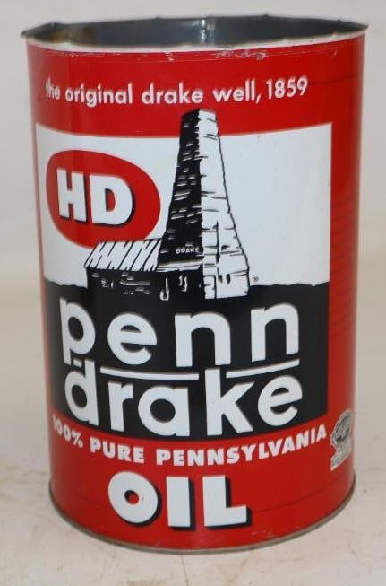 Penn Drake HD 5 Qt Metal Oil Can: Empty, missing top lid