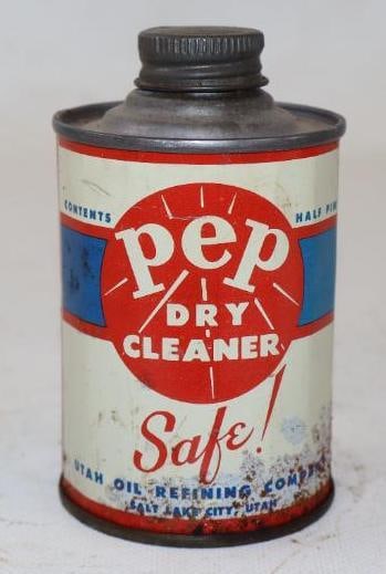 Utah Oil Refining Company Pep Dry Cleaner Half Pint Can (1 of 2)