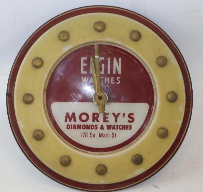Elgin Watches Light Up Advertising Clock (1 of 2)