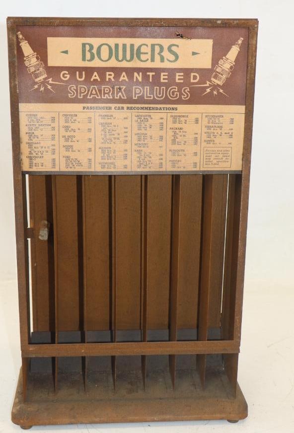 Bowers Spark Plugs Metal Countertop Advertising Display (1 of 4)