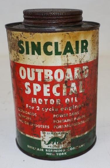Sinclair Outboard Special One Quart Motor Oil Can (1 of 2)