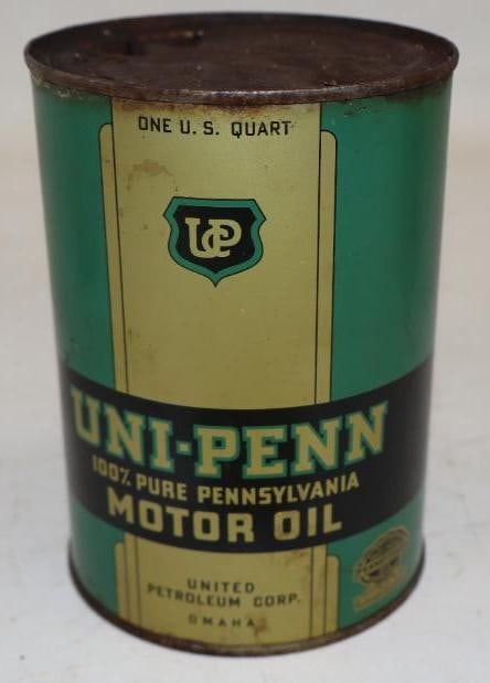 Uni-Penn 100% Pure Pennsylvania One Qt Metal Oil Can (1 of 2)