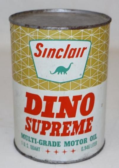 Sinclair Dino Supreme One Qt Oil Can (1 of 2)