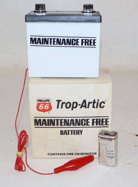 Phillips 66 Maintenance Free Battery Cb Monitor In Original Box Auction
