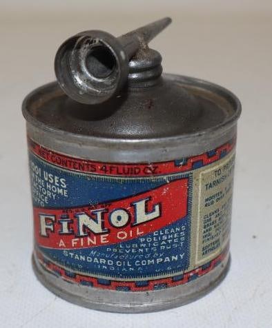 Early Standard Oil of Indiana FiNol Handy Oiler Can: Empty, 4oz