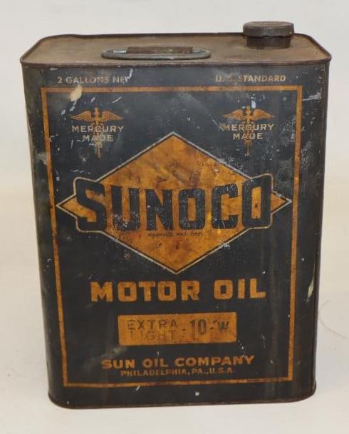 Sunoco Mercury Made  2 Gallon Motor Oil Can (1 of 3)