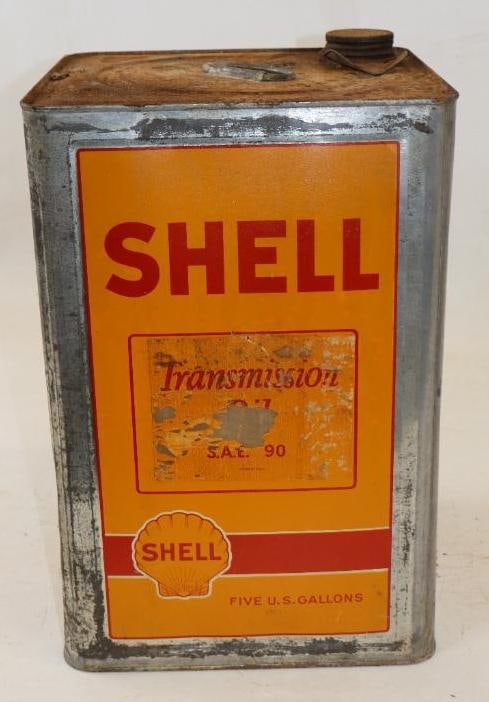Shell 5 Gallon Oil Transmission Can (1 of 3)