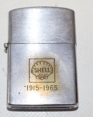 Engraved Shell Oil Company Zippo Style Advertising Refillable Lighter (1 of 2)