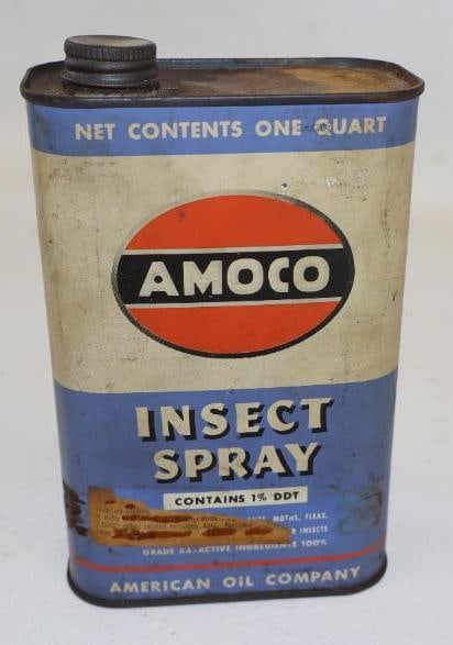 Amoco Insect Spray "Contains 1% DDT" One Quart Insecticide Can (1 of 2)