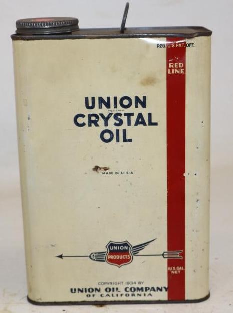 Red Line Union Crystal One Gallon Oil Can: Empty