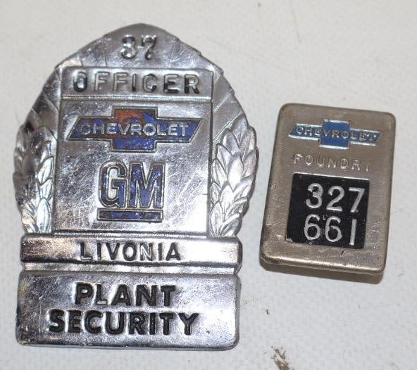 Group of 2 Chevron Foundry And Plant Security Officer Badges (1 of 2)