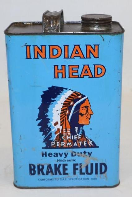 Graphic Indian Head One Gallon Brake Fluid Can (1 of 2)
