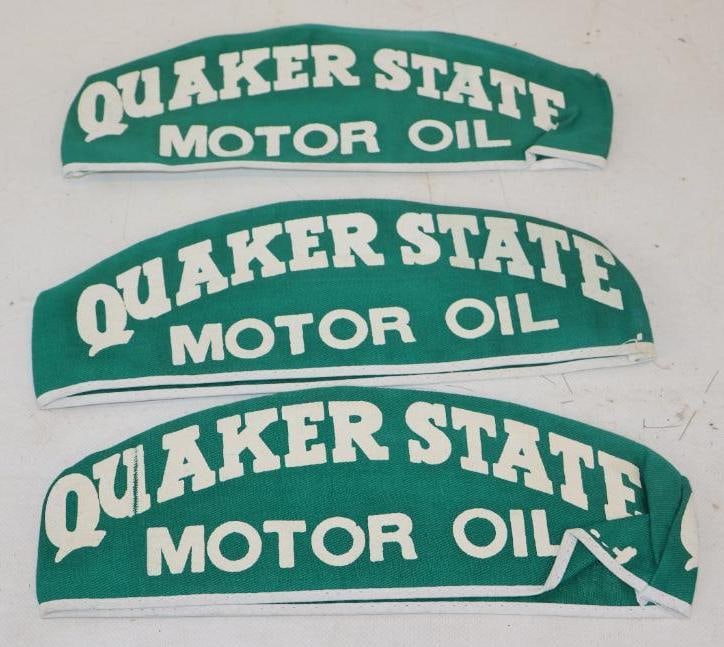 Group of 3 NOS Quaker State Grease Monkey Gas Station Attendant Hats (1 of 2)