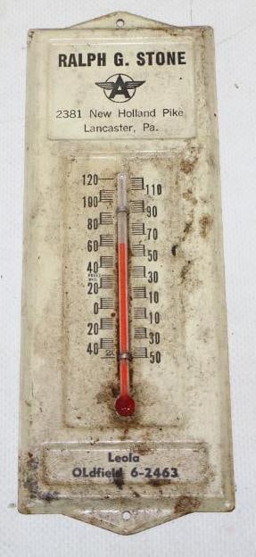 Flying A Lancaster PA Advertising Thermometer: 6.50" x 2.25"