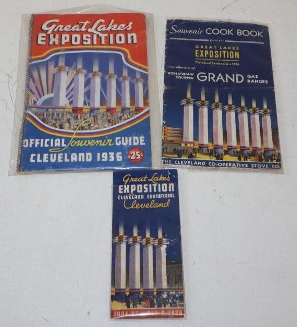 Group of 3 1936 Cleveland Great Lakes Expedition Souvenir Books (1 of 2)