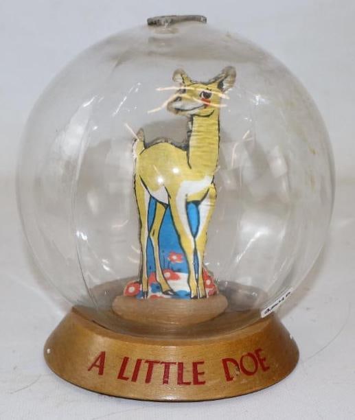 A Little Doe Glass Bubble Bank: 5.50" diameter