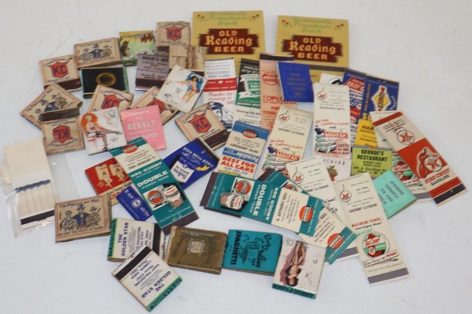 Group of 46 Advertising Matchbooks: largest 3.5" x 4"