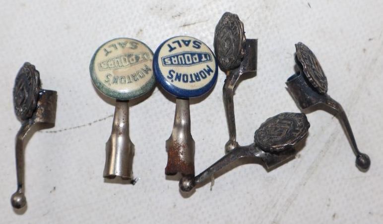 Group of 7 Morton's Salt and Starrett Tools Advertising Pencil Toppers (1 of 3)