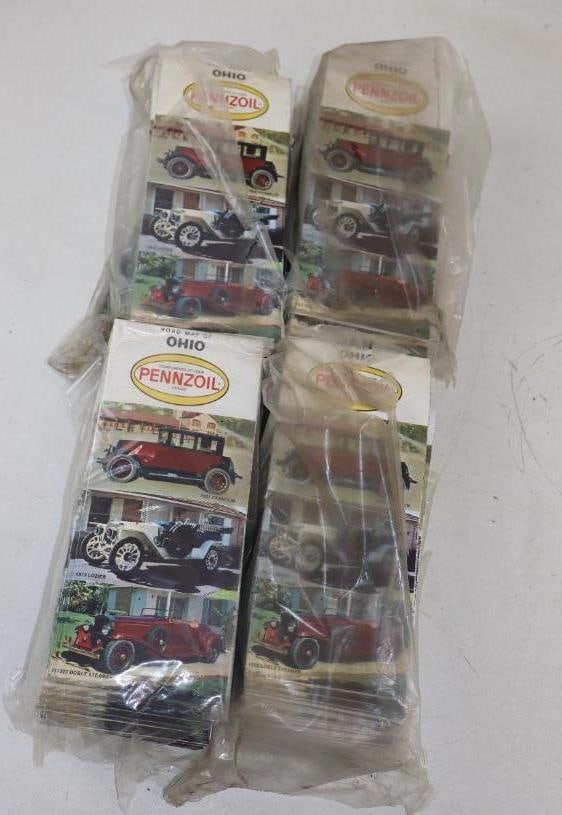 Group of 100 NOS Pennzoil Ohio Road Maps: 9" x 4" each