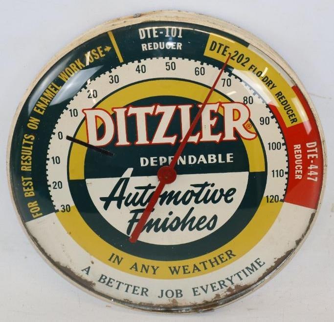 Ditzler Automotive Finishes Glass Front Advertising Thermometer (1 of 6)