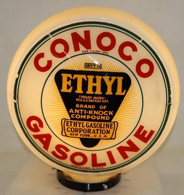 13.5" Conoco Ethyl Gas Pump Globe (1 of 10)