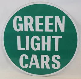 Excellent Ford Edsel Green Light Cars Double Sided Porcelain Dealership Sign