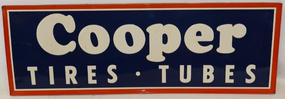 Cooper Tires Embossed Metal Advertising Sign (1 of 5)