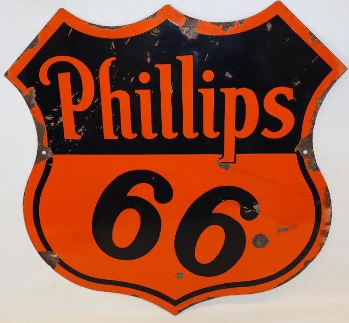 Phillips 66 Double Sided Porcelain Curb Sign (1 of 11)