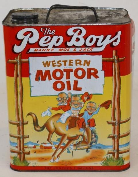 Graphic Pep Boys Western Motor Oil 2 Gallon Can (1 of 6)