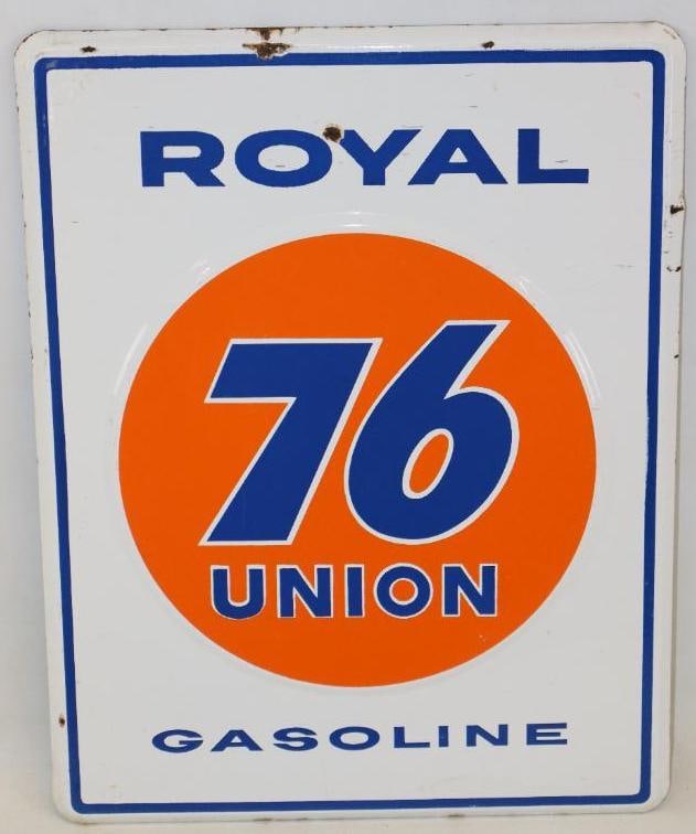 Union 76 Royal Gasoline Pump Plate Sign (1 of 5)