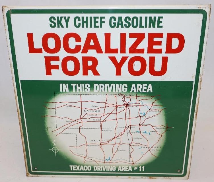 Texaco Sky Chief Localized For You Gas Pump Topper Sign (1 of 7)