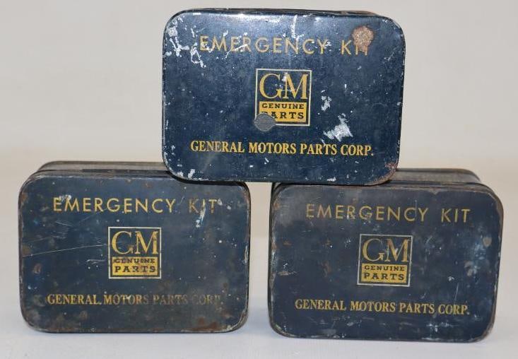 Group of 3 GM Genuine Parts Emergency Kit Lamp Bulb Tins (1 of 2)