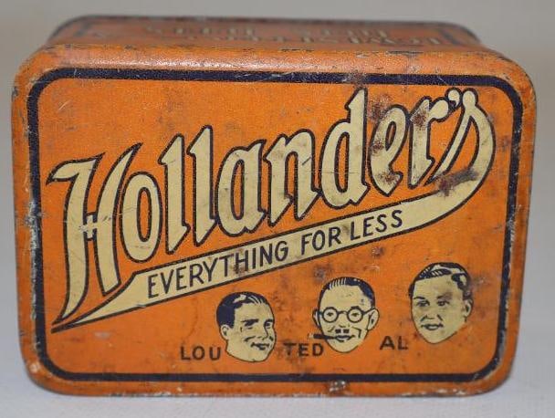 Hollander Automobile Lamp Bulb Tin: 2.50" x 3.50" x 1.75"