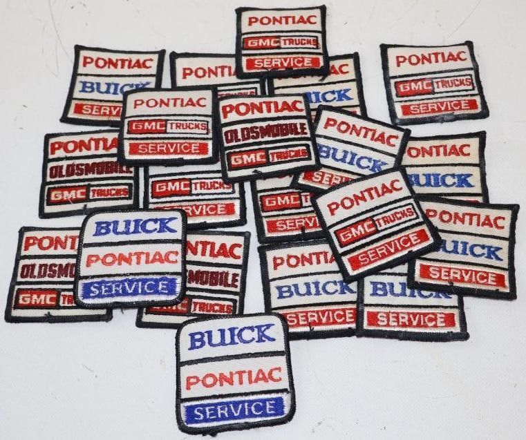 Group of 19 Pontiac, Buick And Oldsmobile Services Shirt Patches: 2.50" x 2.50" each