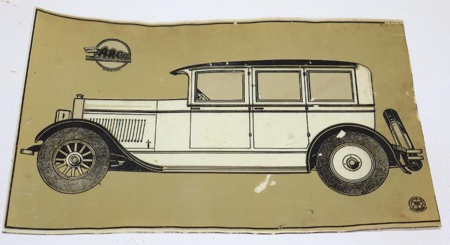 Early Automobile Plastic Light Up Advertising Sign (1 of 2)