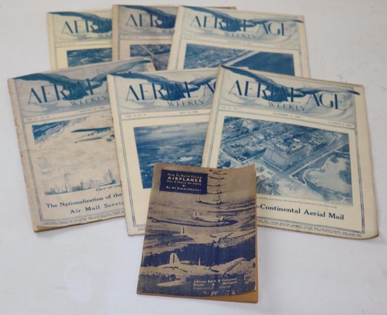 Group of 7 1920's Aerial Age And How To Build Flying Airplanes Book And Magazines (1 of 4)