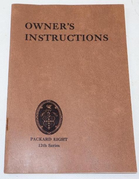 1935 Packard Eight Owners Instruction Manual Reprint: 7.75" x 5.25"