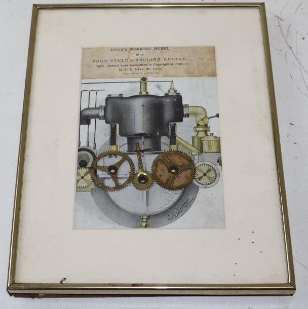 1909 Dyke's Working Model Of A 4 Cylinder Gas Engine (1 of 3)