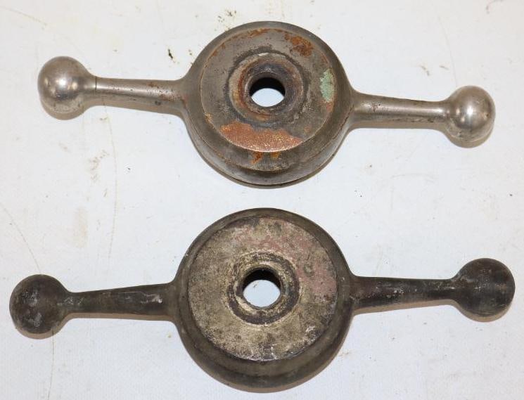 Group of 2 Dog Bone Radiator Cap Hood Ornament: largest is 8.25" x 2.75" x 1.50"