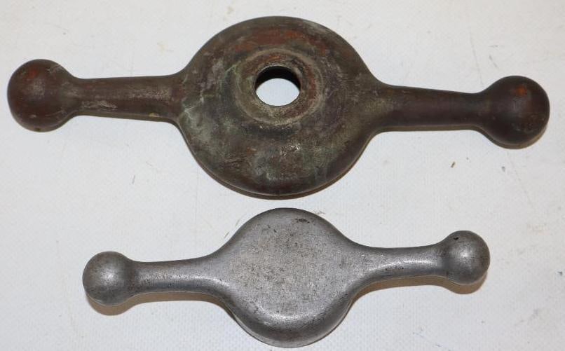 Group of 2 Dog Bone Radiator Cap Hood Ornament: largest is 7.50" x 2.50" x .75"