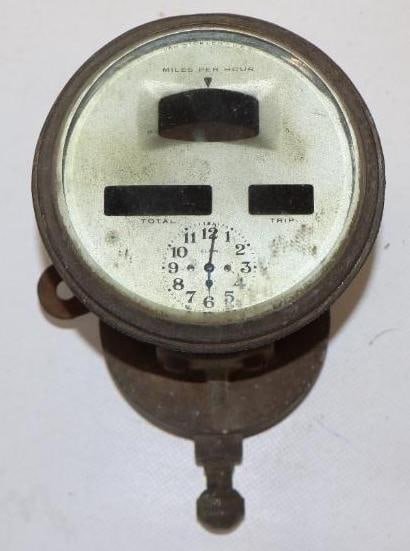 Early Automobile Van Sicklen Speedometer And Clock Instrument Gauge (1 of 3)