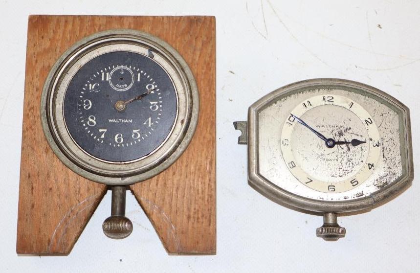 Group of 2 Waltham  8 Day Automobile Dash Clocks (1 of 2)