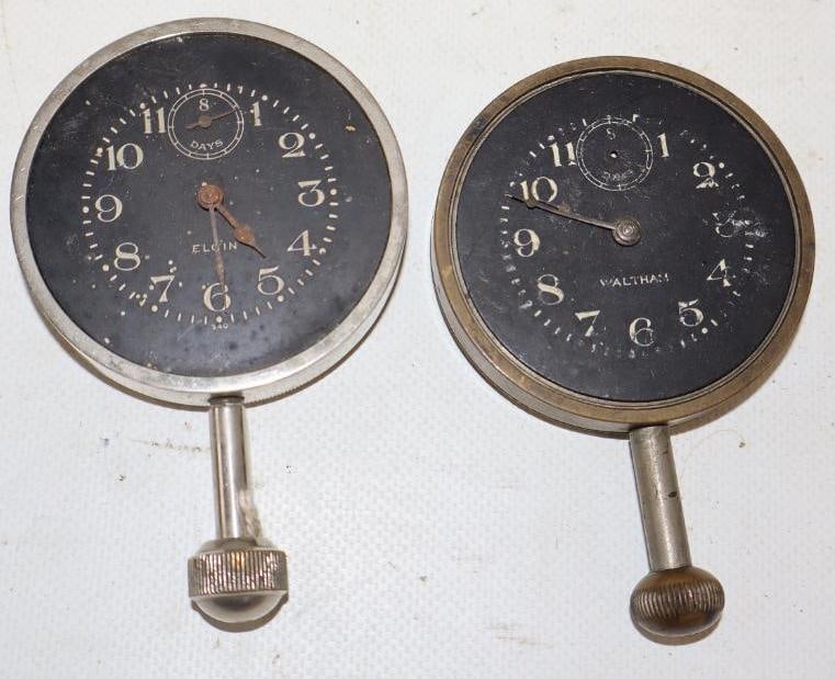 Group of 2 Waltham And Elgin Automobile Dash Clocks (1 of 2)