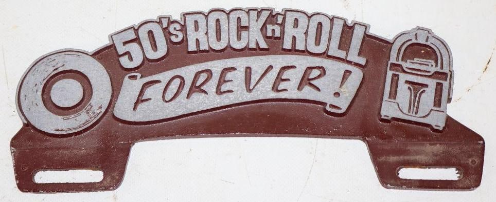 1950's Rock And Roll Forever Embossed Licenses Plate Topper (1 of 2)