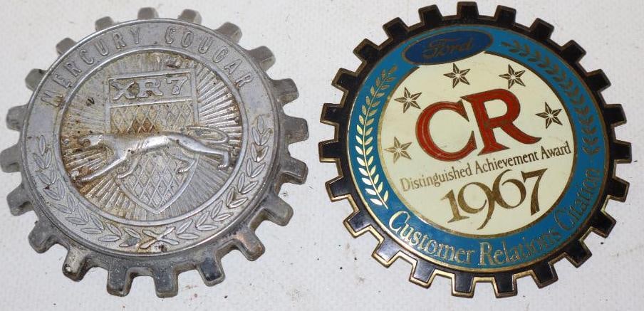 Group of 2 Mercury XR7 Emblem And 1967 Ford Radiator Badge (1 of 2)