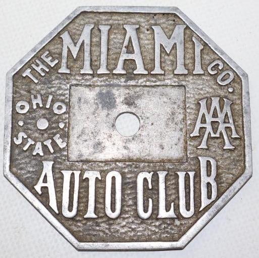 1920's Miami Of Ohio AAA Auto Club Radiator Badge (1 of 2)