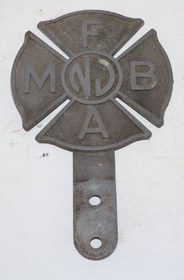 New Jersey Fire Fighters Mutual Benevolent Association License Plate Topper: 6.50" x 4"