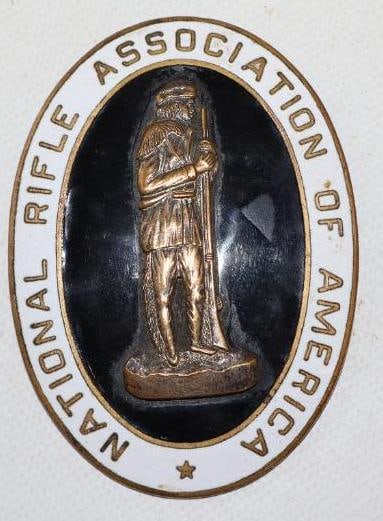 National Riffle Association Of America Cloisonne Radiator Emblem Badge: 3.50" x 2.50"